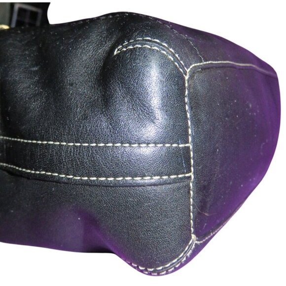 Coach 2006 Vintage Black Leather East West Legacy Tassel Hobo Shoulder Bag 1417 - Picture 10 of 12